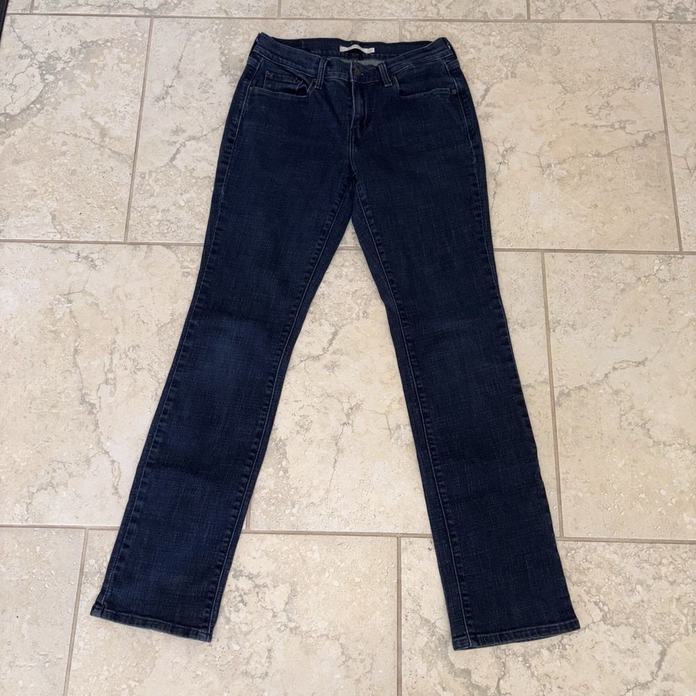 Levi's 505 Straight Jeans Womens W27 L30 Dark Wash Classic Denim